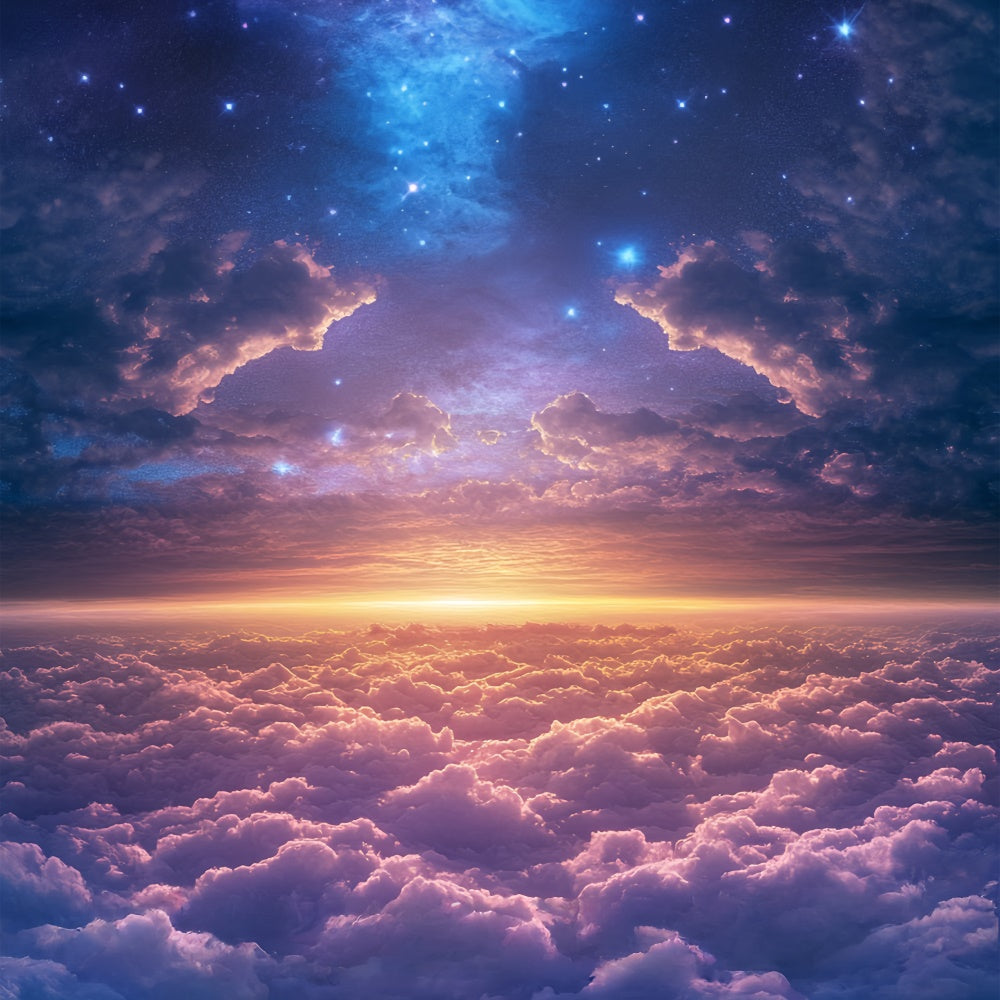 Cloudy Sky Backdrop Dream Horizon Sparkle Backdrop BRP57-233