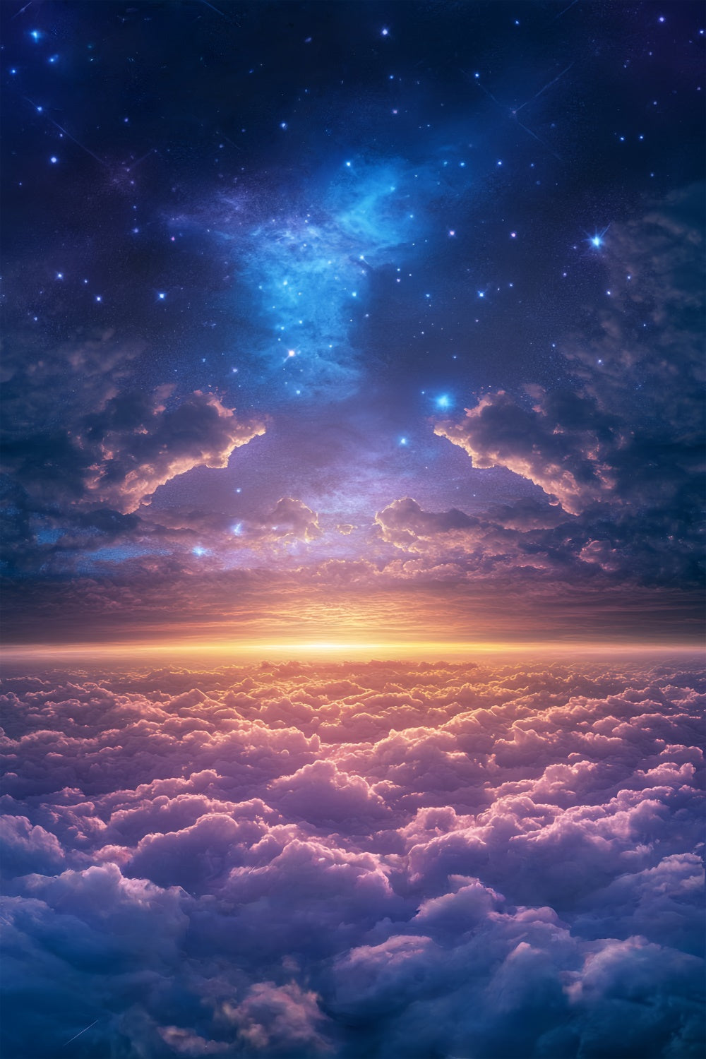 Cloudy Sky Backdrop Dream Horizon Sparkle Backdrop BRP57-233