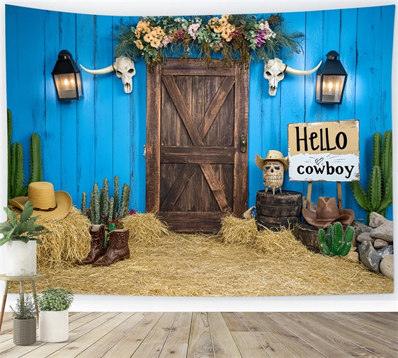 Children Backdrops Barn Gate Wild West Backdrop BRP57-253