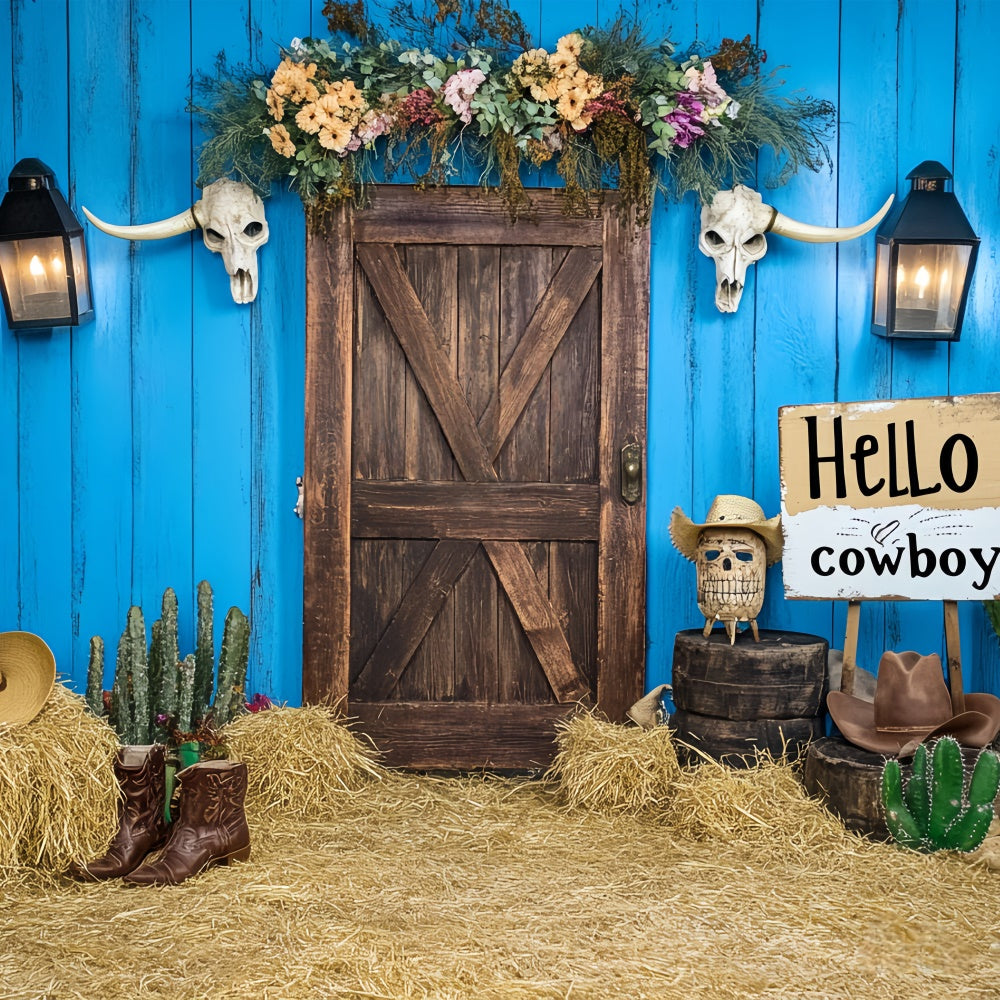 Children Backdrops Barn Gate Wild West Backdrop BRP57-253