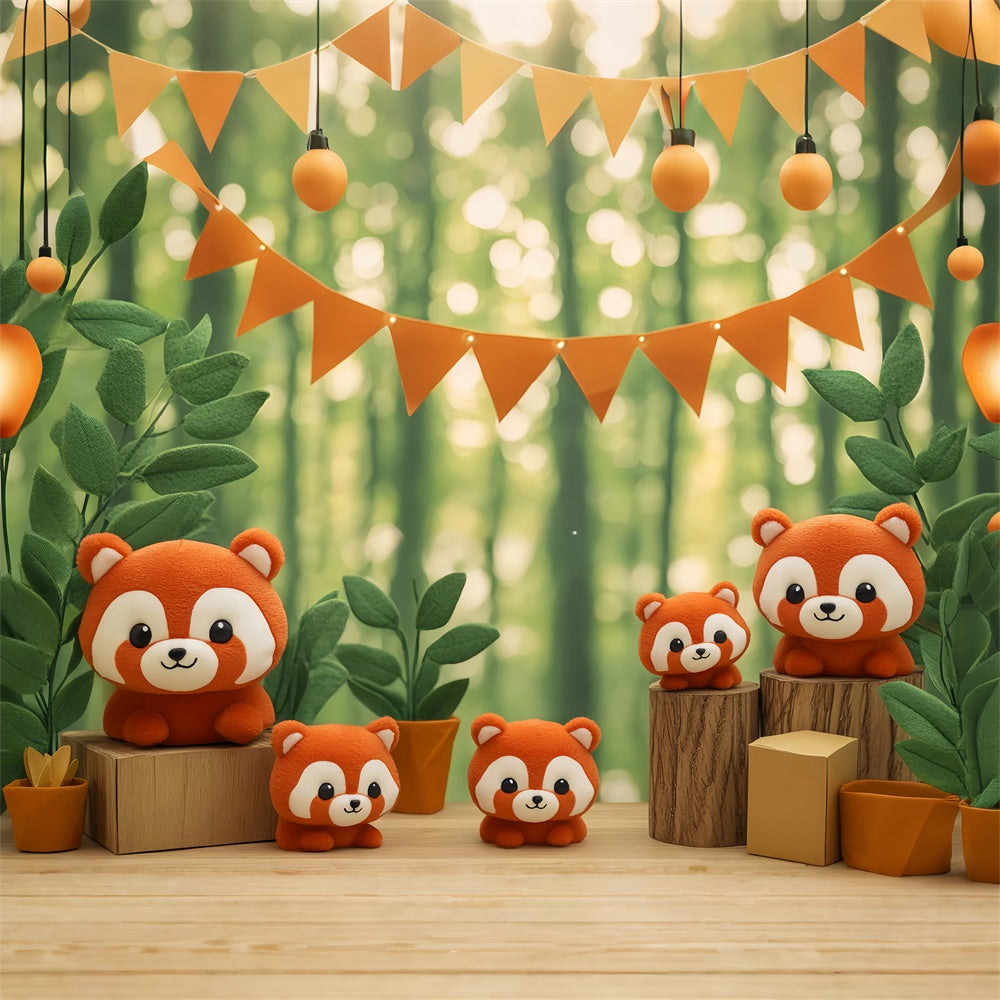 Newborn Backdrop Woodland Baby Panda Cute Backdrop BRP57-255