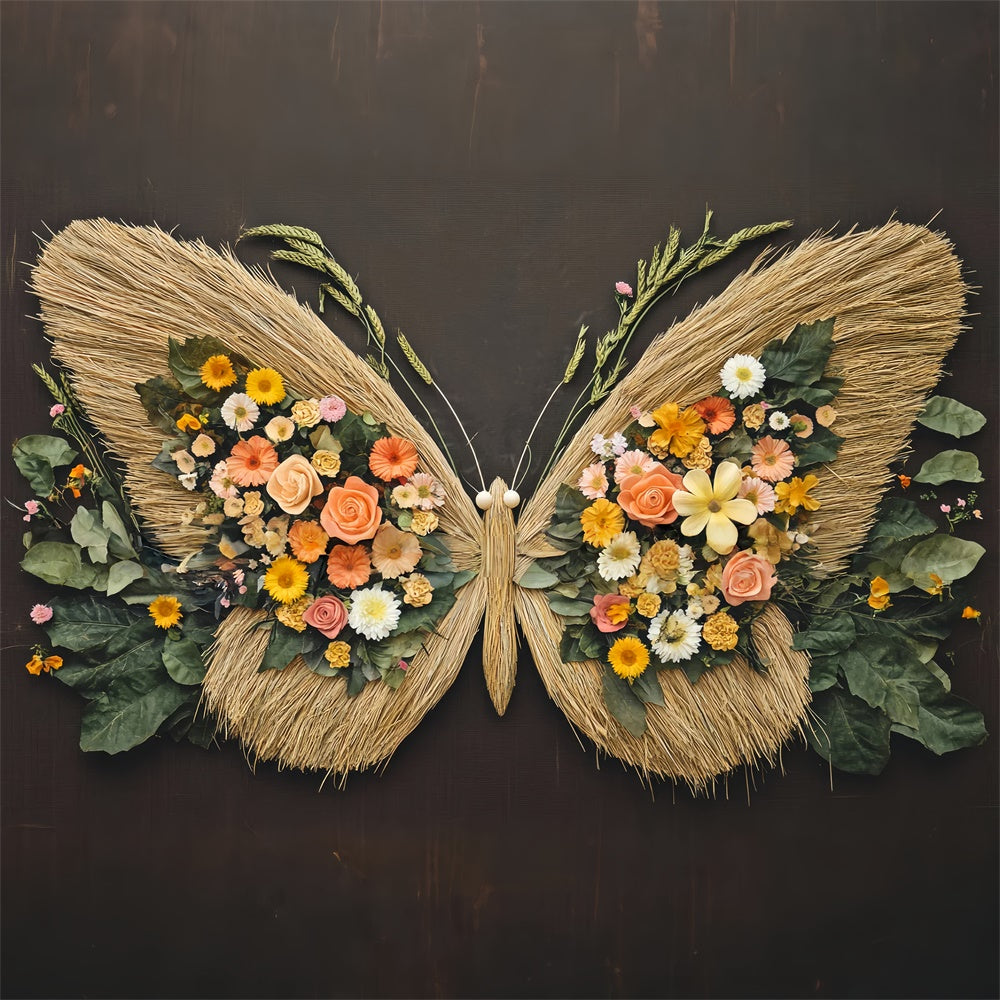 Newborn Backdrop Floral Butterfly Meadow Backdrop BRP57-259