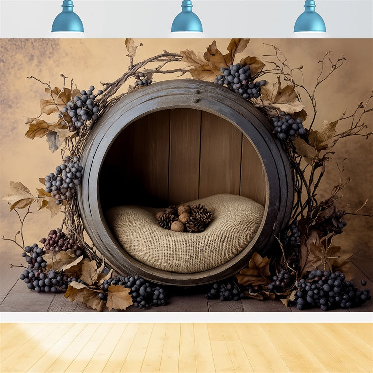 Newborn Photo Backdrop Vineyard Baby Cradle Backdrop BRP57-267