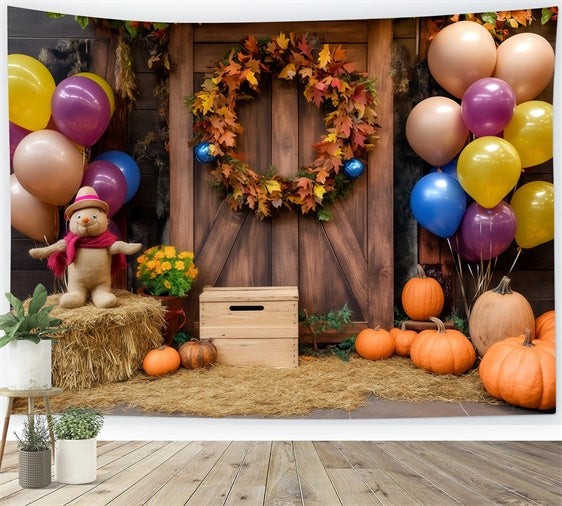 Children Backdrops Rustic Wreath Welcome Backdrop BRP57-269