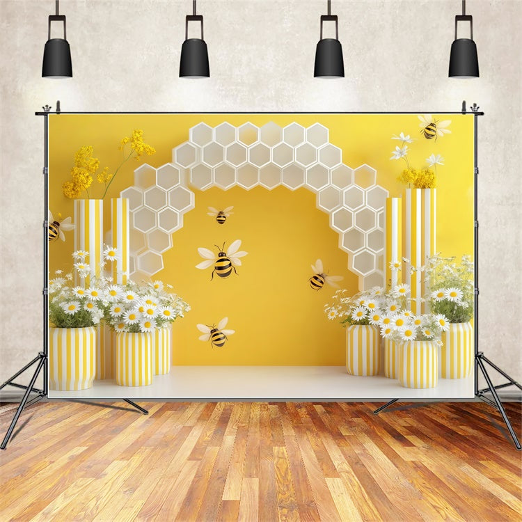 Newborn Backdrop Honeybee Garden Hive Cute Backdrop BRP57-278