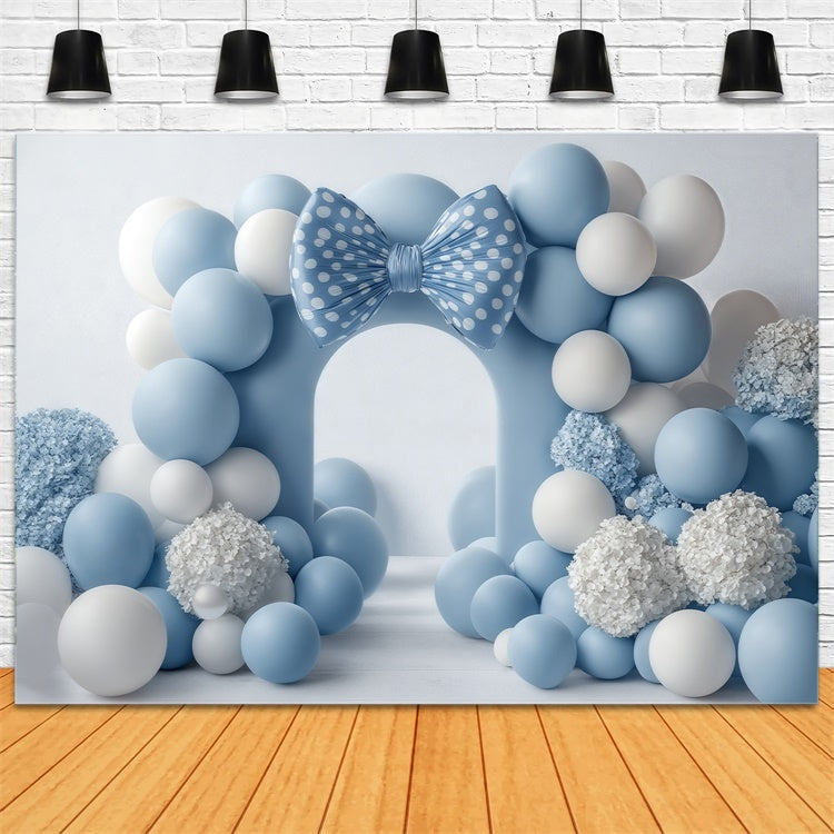 Newborn Photo Backdrop Soft Blue Welcome Backdrop BRP57-280