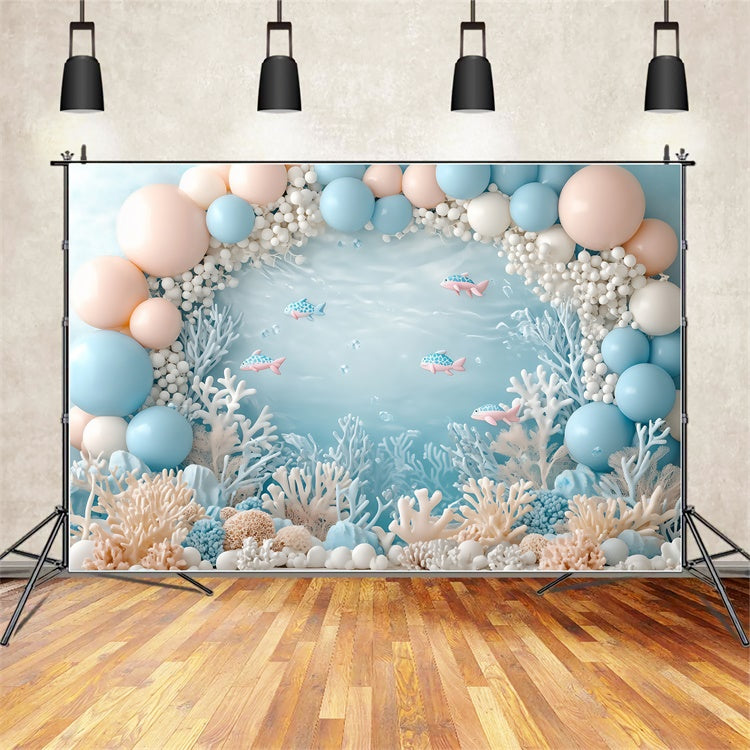 Newborn Photo Backdrop Pastel Sea Adventure Backdrop BRP57-282