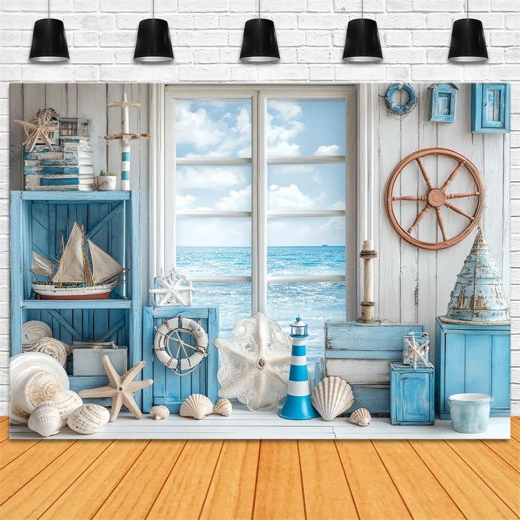 Childrens Backdrops Ocean Window Delight Backdrop BRP57-284