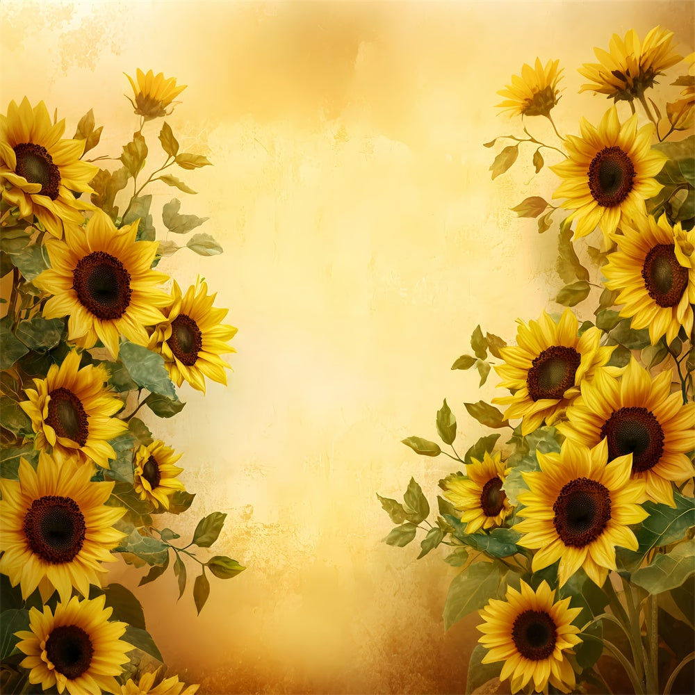 Kids Backdrops Gentle Sunflower Border Backdrop BRP57-287