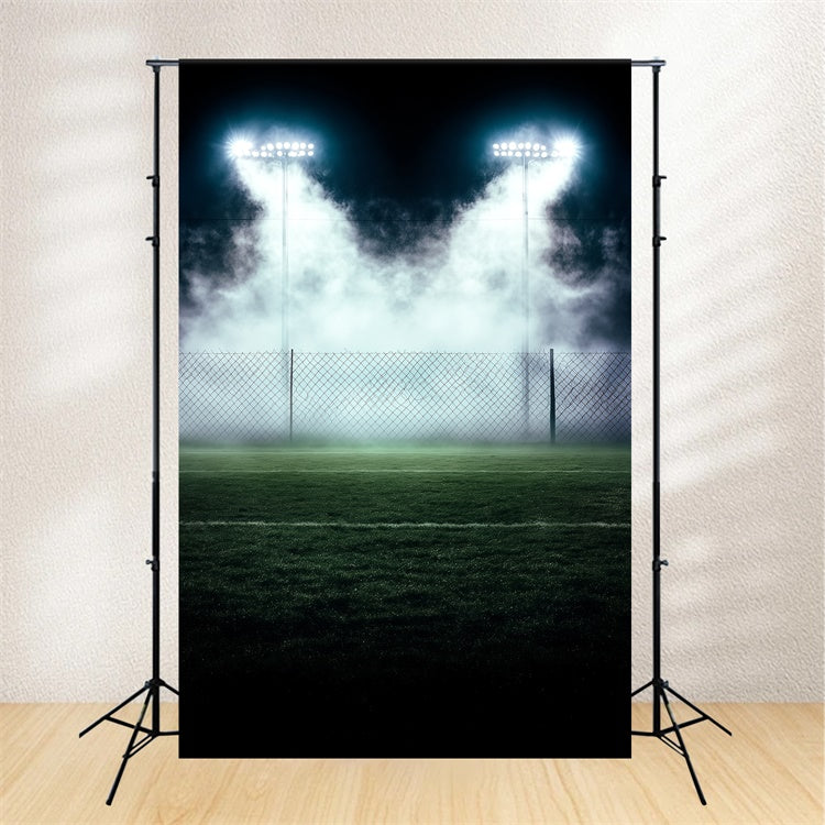 Sports Photo Backdrop Foggy Game Lights Backdrop BRP57-292