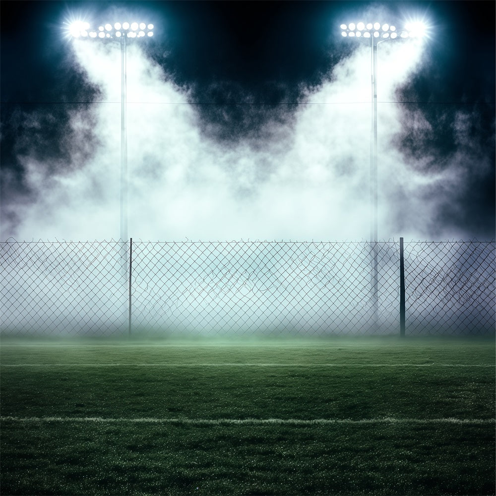 Sports Photo Backdrop Foggy Game Lights Backdrop BRP57-292