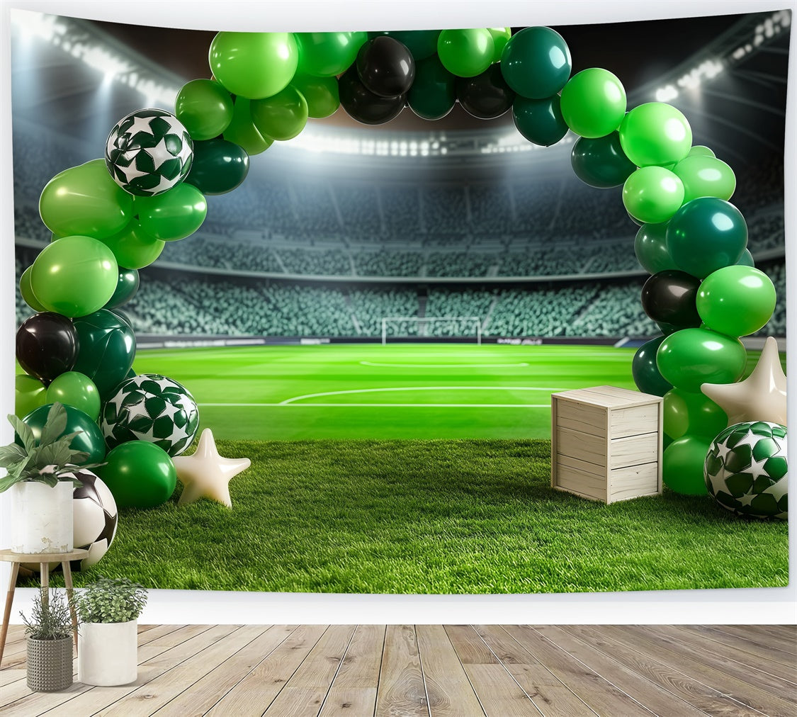 Soccer Field Backdrop Matchday Balloon Arch Backdrop BRP57-300