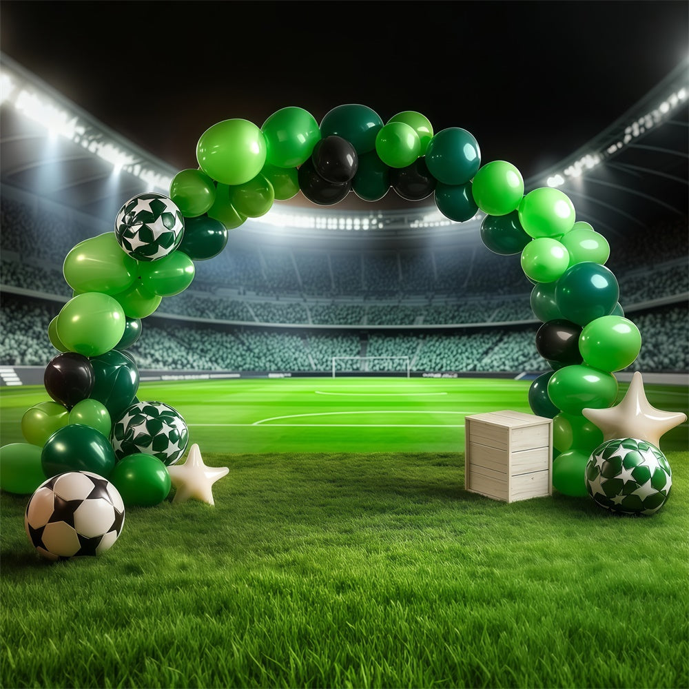 Soccer Field Backdrop Matchday Balloon Arch Backdrop BRP57-300