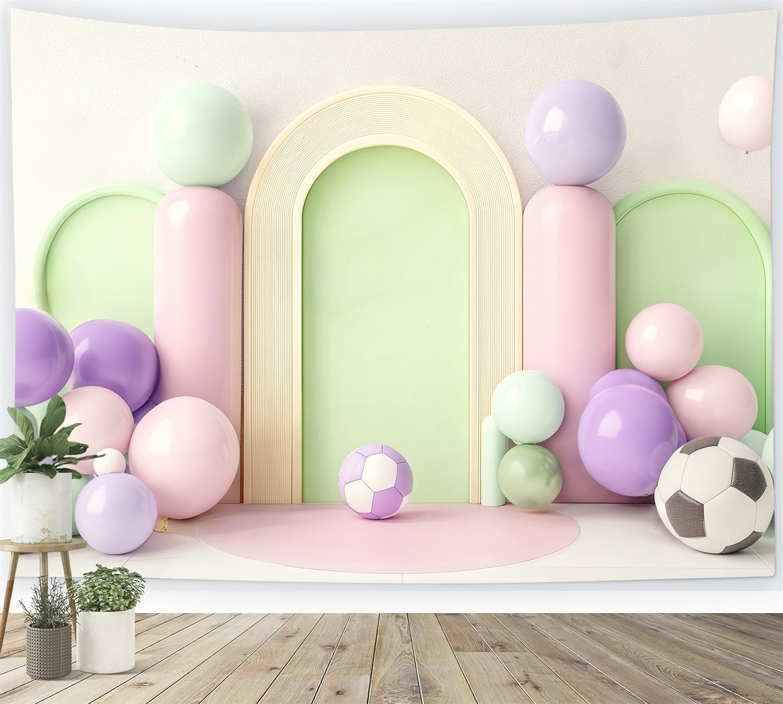 Sports Photo Backdrop Balloon Football Bash Backdrop BRP57-304