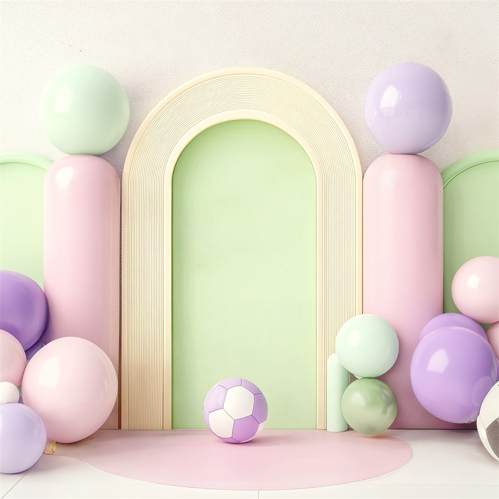 Sports Photo Backdrop Balloon Football Bash Backdrop BRP57-304
