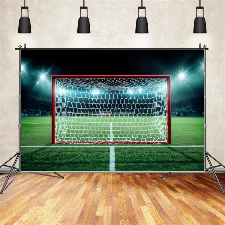 Football Field Backdrop Midnight Goal Shot Backdrop BRP57-305