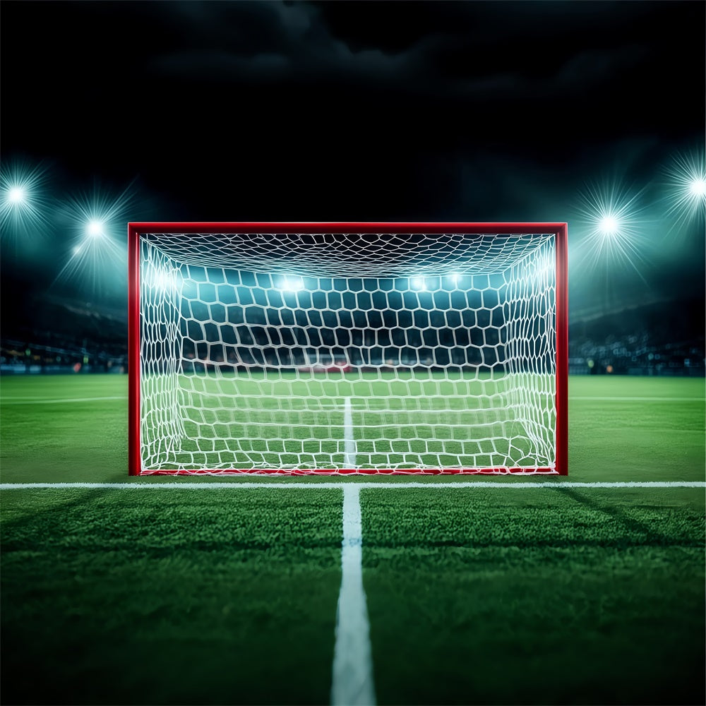 Football Field Backdrop Midnight Goal Shot Backdrop BRP57-305