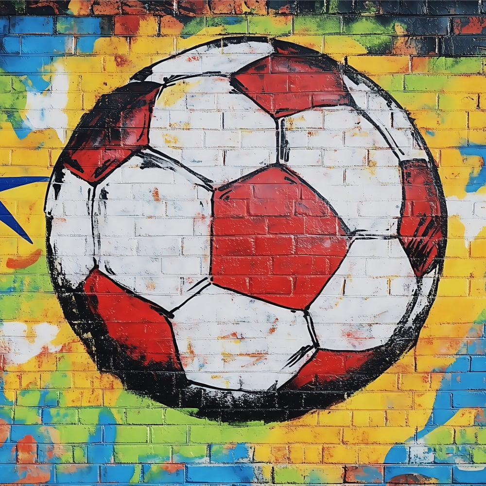 Football Backdrop Urban Soccer Wall Graffiti Backdrop BRP57-310