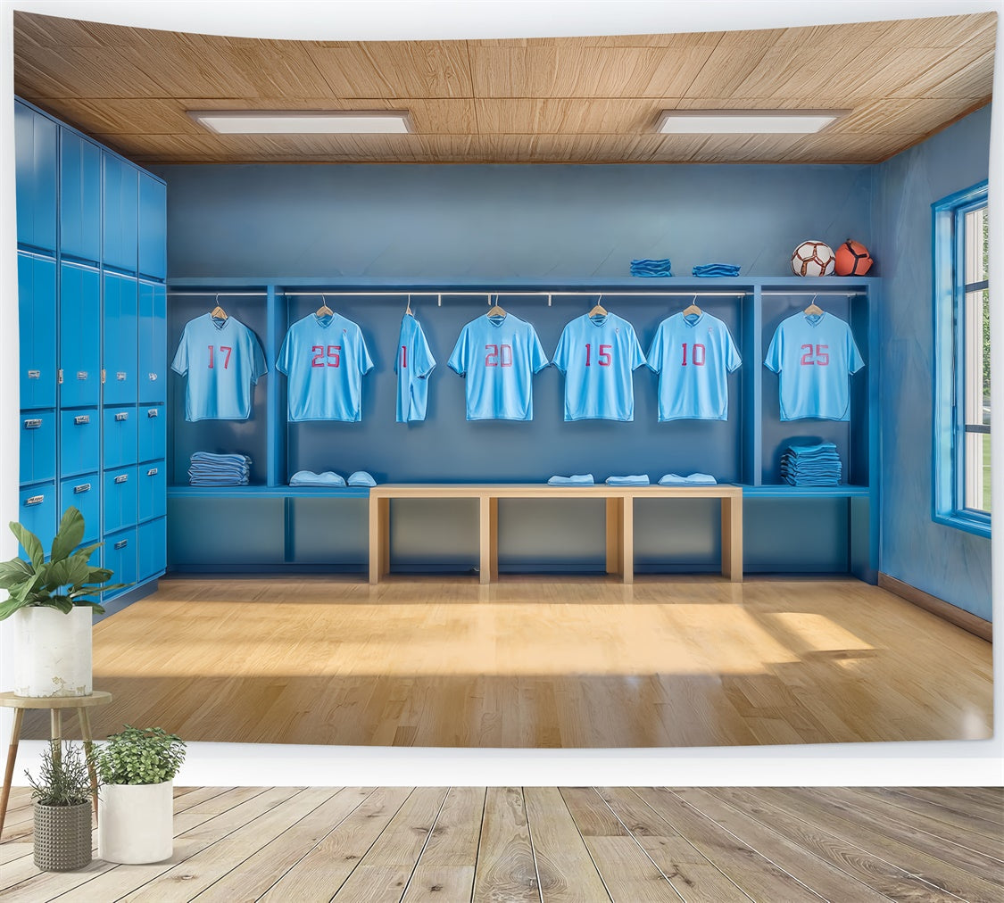 Sports Theme Backdrop Player Dressing Room Backdrop BRP57-312
