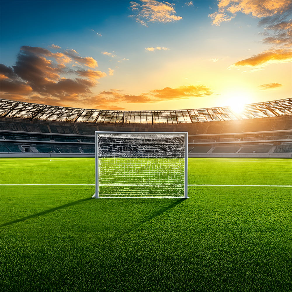 Soccer Field Backdrop Golden Hour Field Backdrop BRP57-313