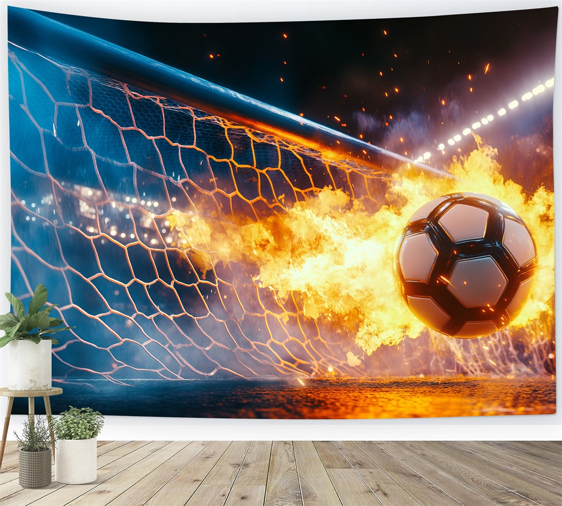 Soccer Photo Backdrop Blazing Goal Impact Backdrop BRP57-316