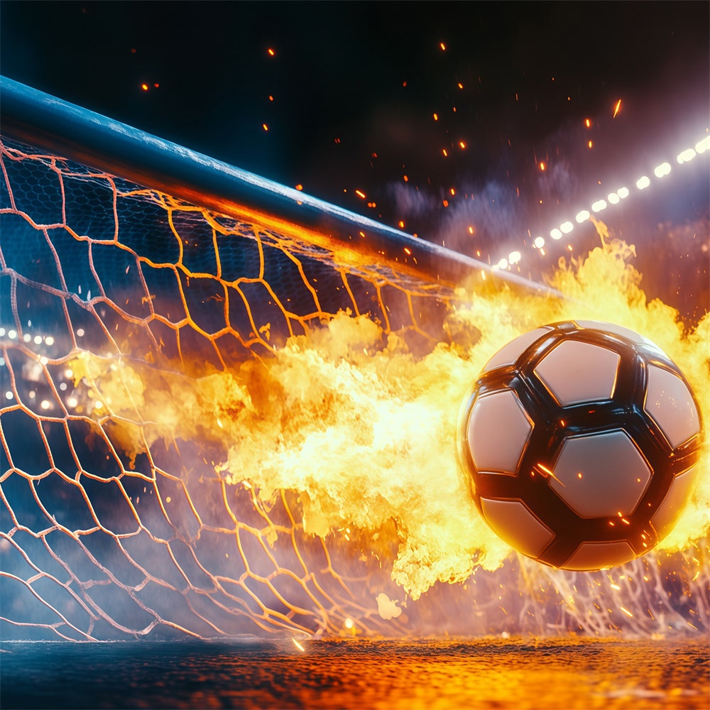Soccer Photo Backdrop Blazing Goal Impact Backdrop BRP57-316