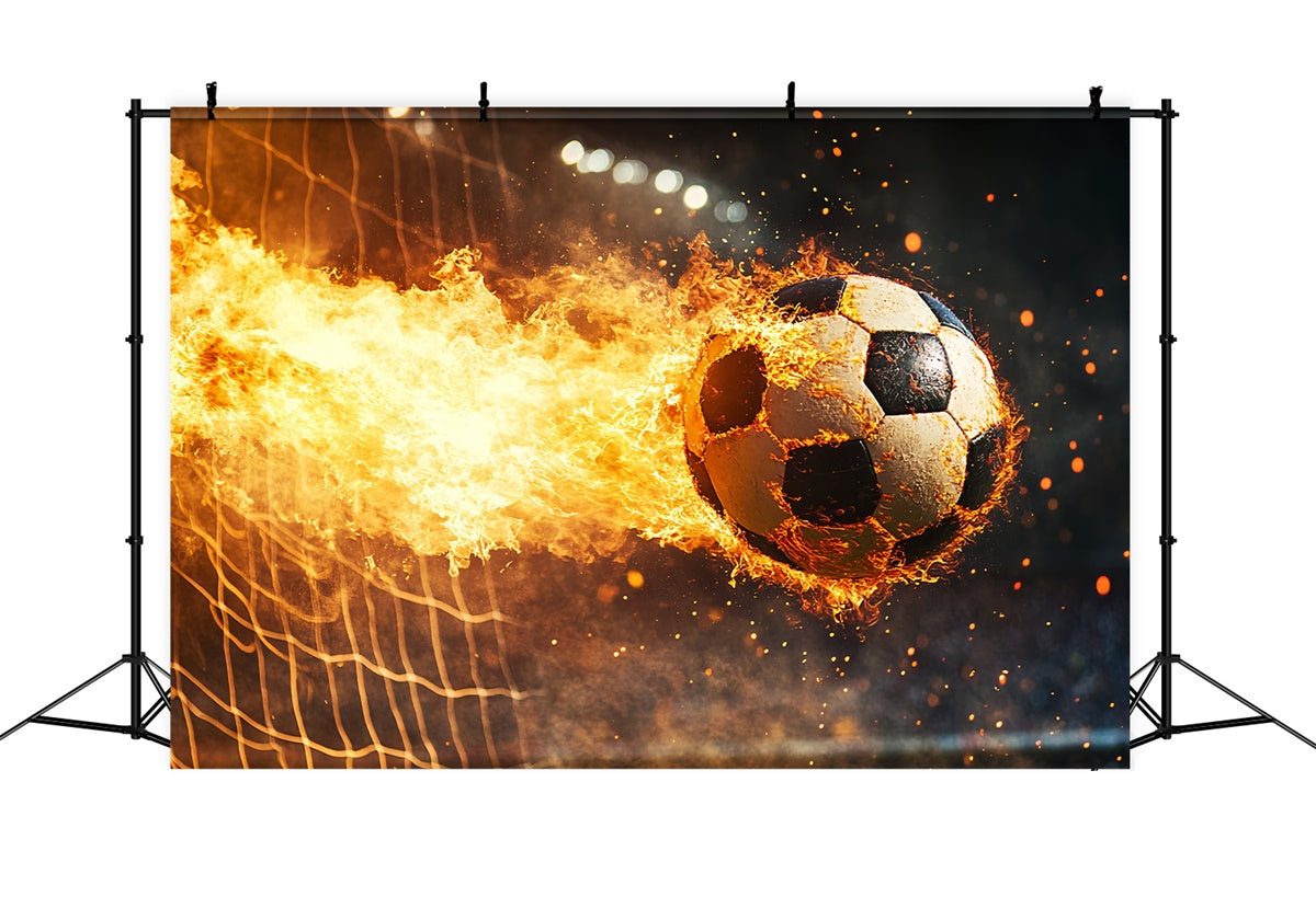 Football Backdrops Goal Impact Flaming Backdrop BRP57-318