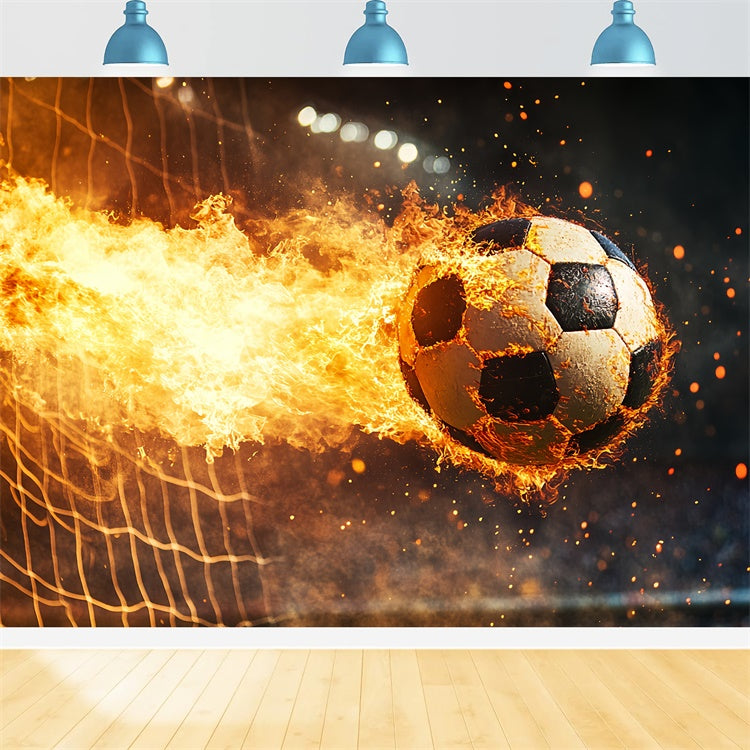 Football Backdrops Goal Impact Flaming Backdrop BRP57-318