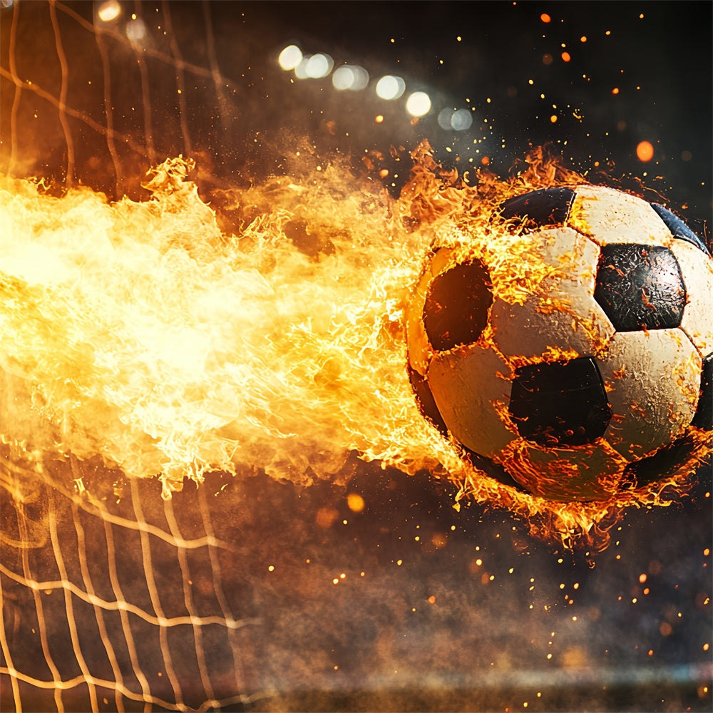 Football Backdrops Goal Impact Flaming Backdrop BRP57-318