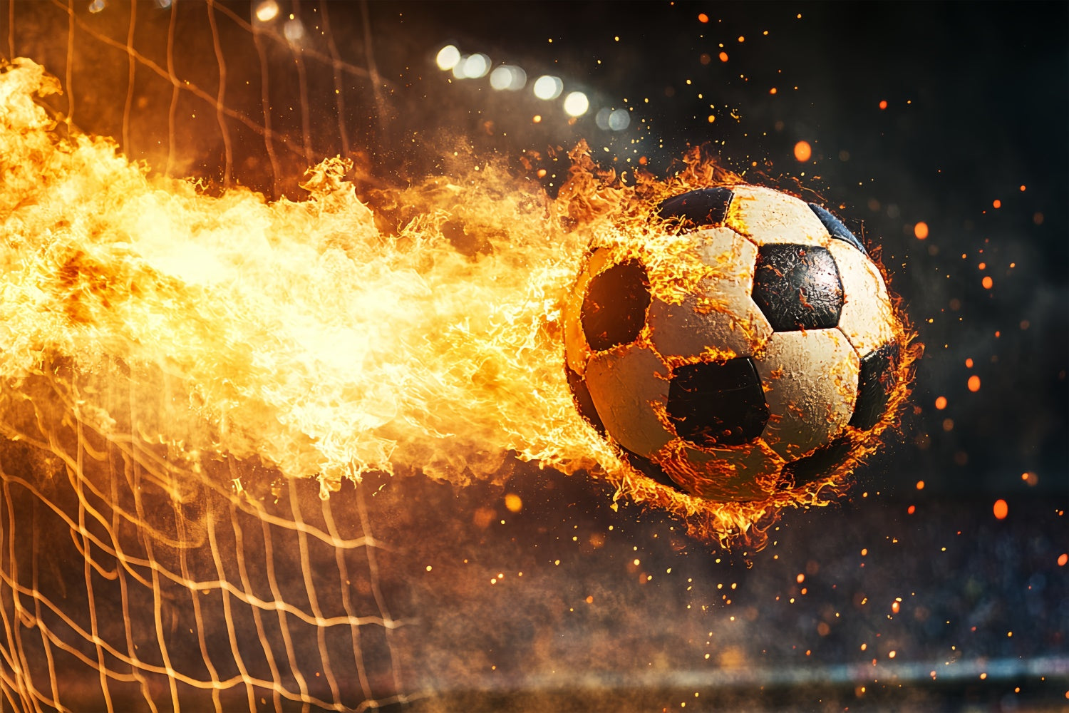 Football Backdrops Goal Impact Flaming Backdrop BRP57-318