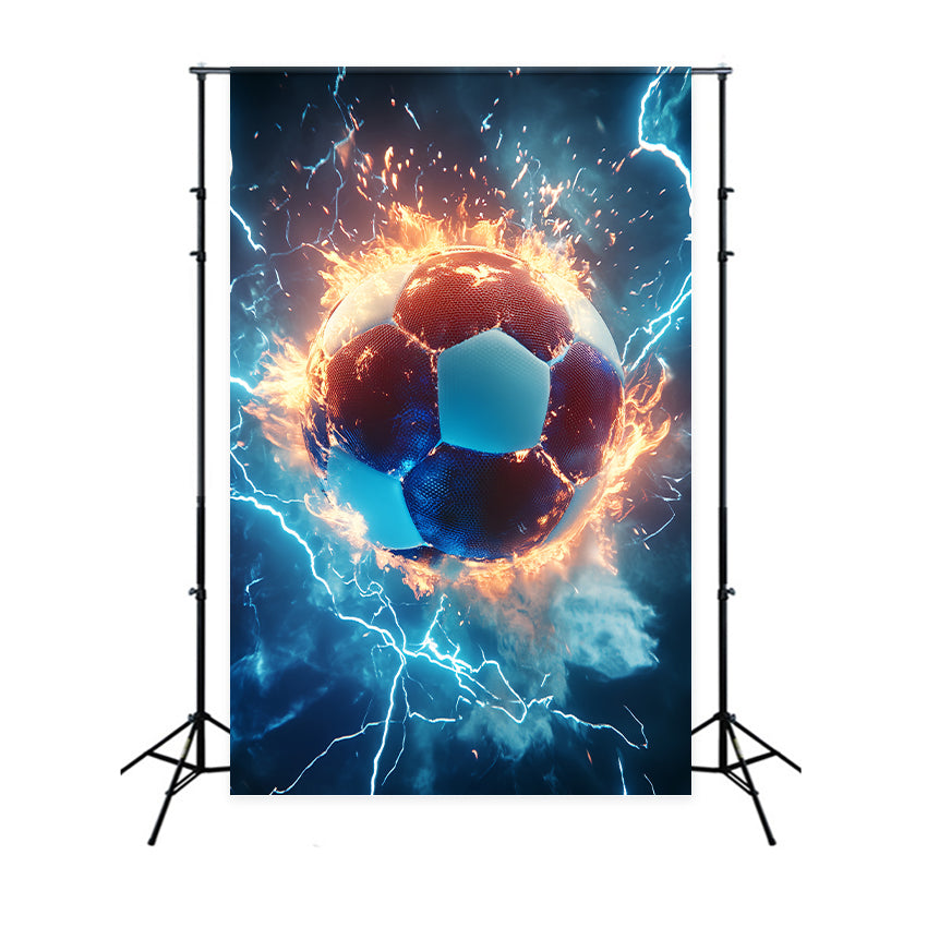 Soccer Backdrops Electric Flame Shot Backdrop BRP57-319
