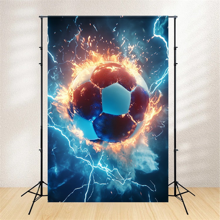 Soccer Backdrops Electric Flame Shot Backdrop BRP57-319
