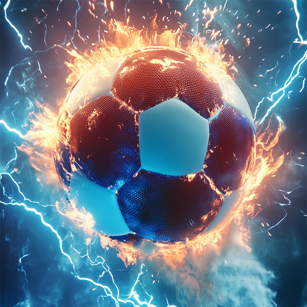Soccer Backdrops Electric Flame Shot Backdrop BRP57-319