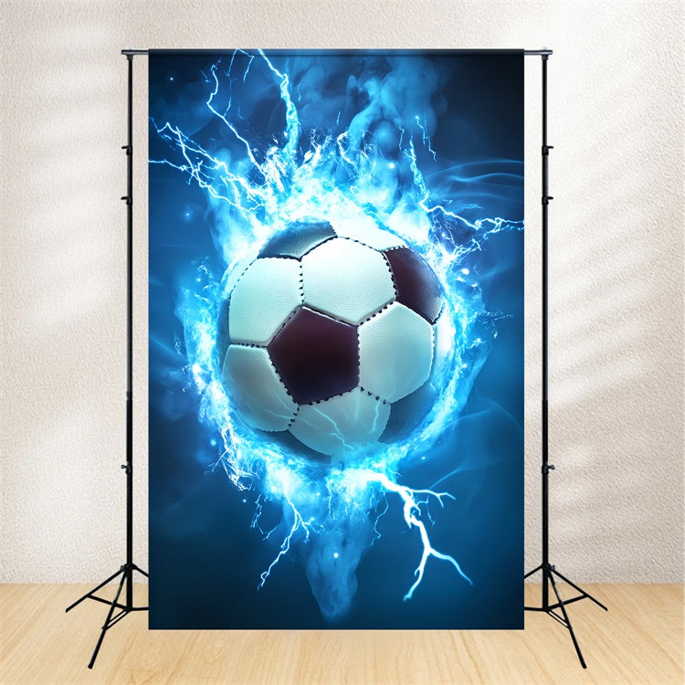 Soccer Photo Backdrop Thunder Goal Energy Backdrop BRP57-320