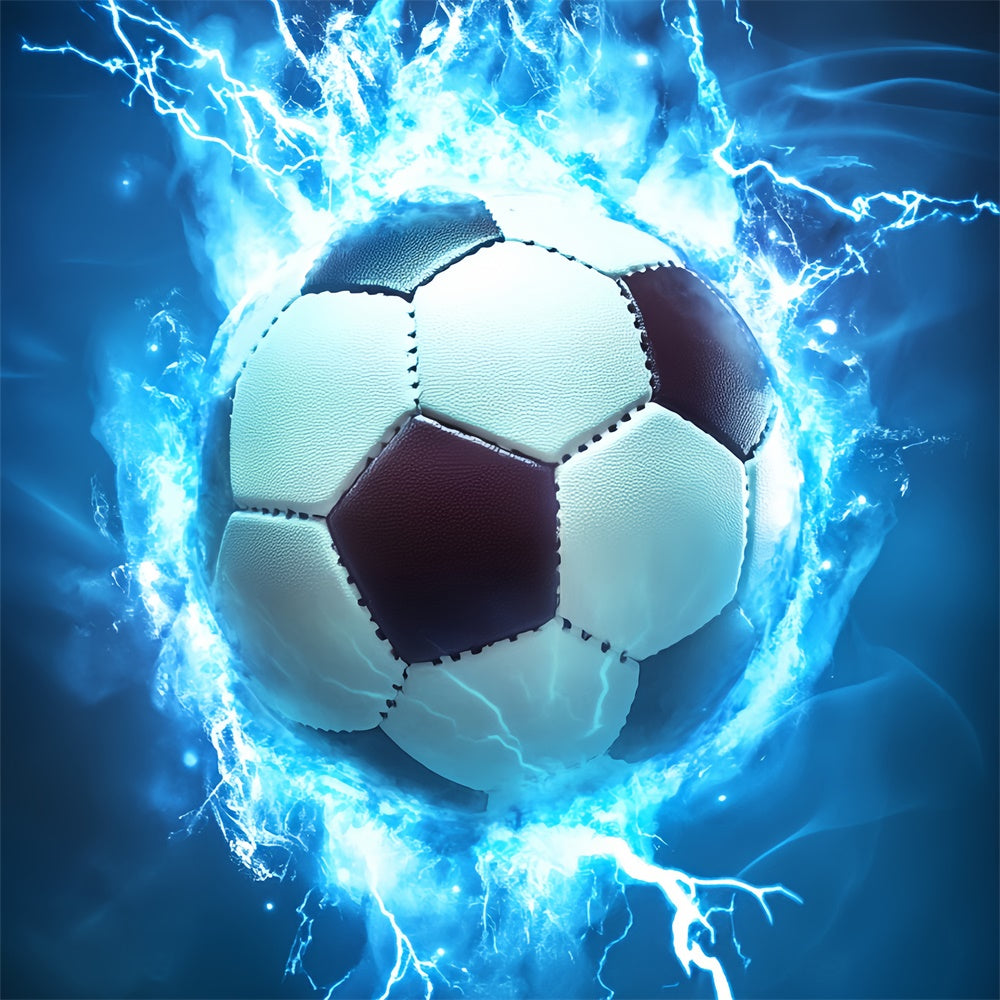 Soccer Photo Backdrop Thunder Goal Energy Backdrop BRP57-320