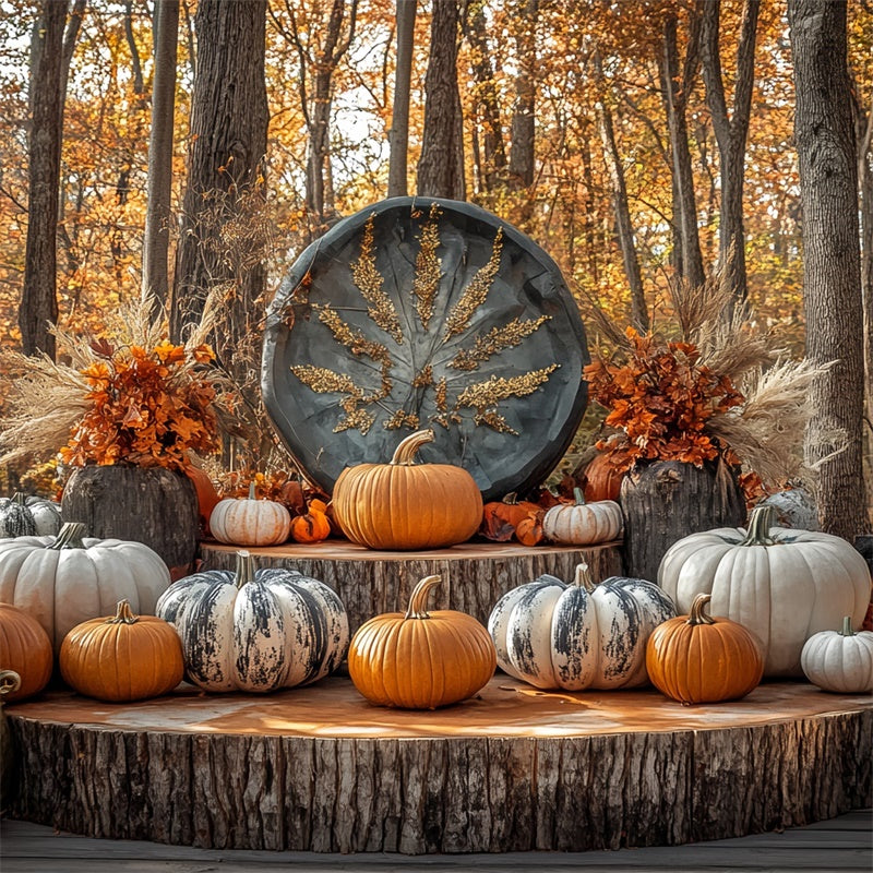 Thanksgiving Backdrop Ideas Rustic Woodland Autumn Backdrop BRP57-331