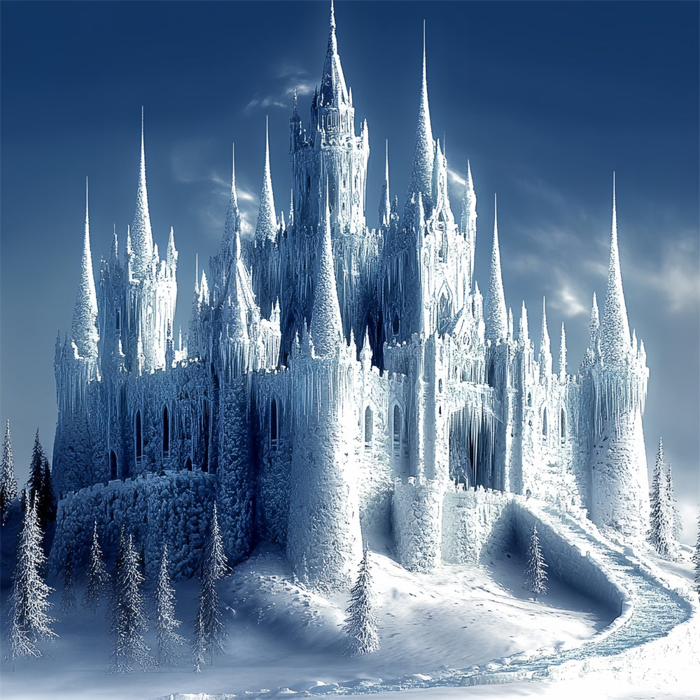 Winter Castle Backdrop Frozen Majesty Castle Backdrop BRP57-355