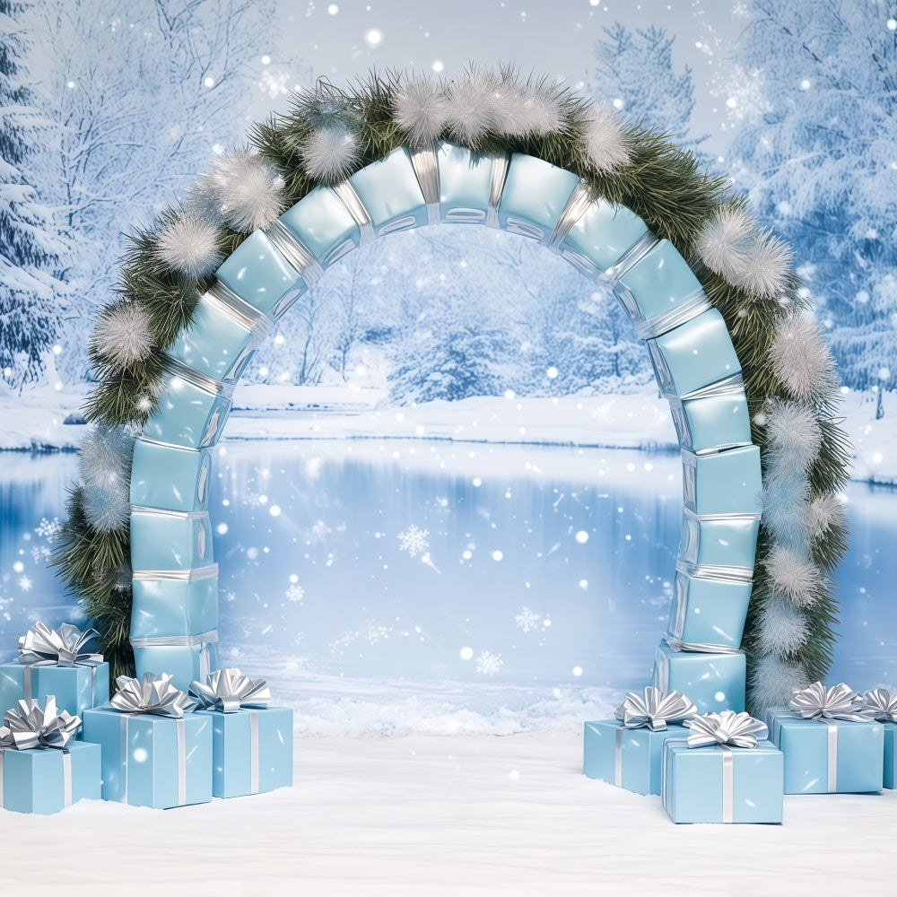 Winter Wonderland Backdrop Frosty Gift Arch Backdrop BRP57-359