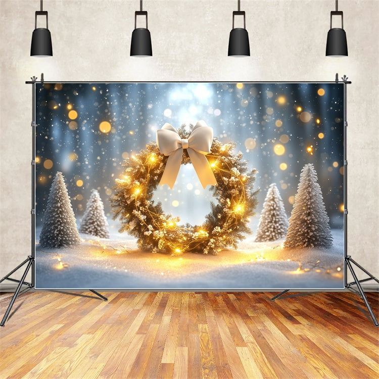Winter Wonderland Photo Backdrop Snow Garland Backdrop BRP57-361