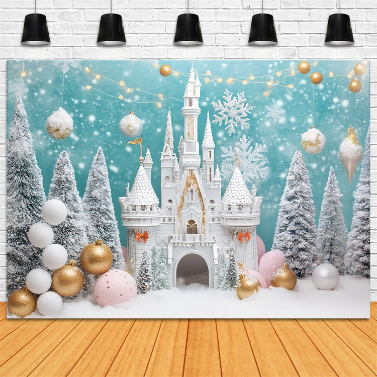 Castle Photo Backdrop Winter Royal Celebration Backdrop BRP57-371