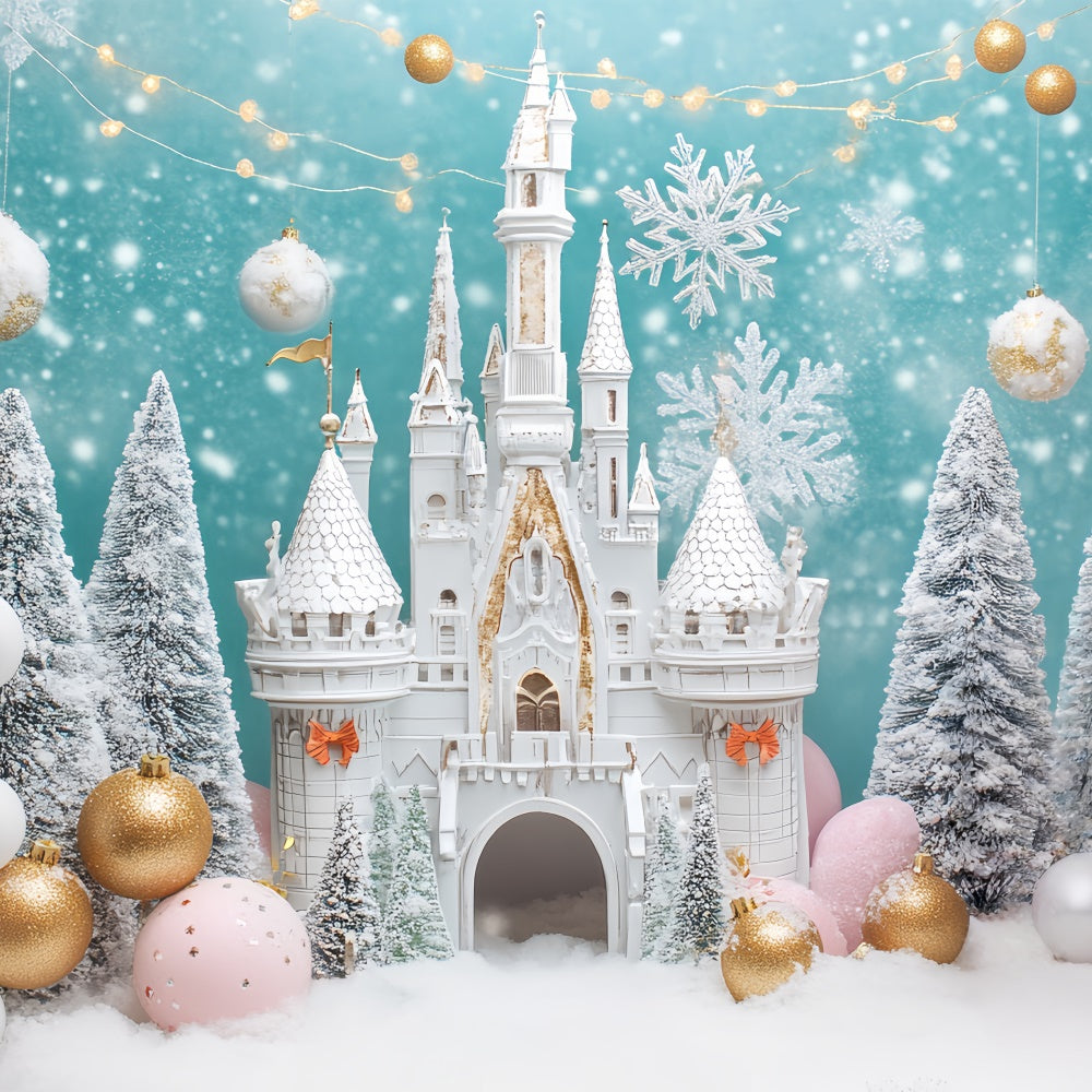 Castle Photo Backdrop Winter Royal Celebration Backdrop BRP57-371