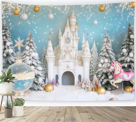 Winter Backdrop Glitter Globe Winter Magic Backdrop BRP57-372