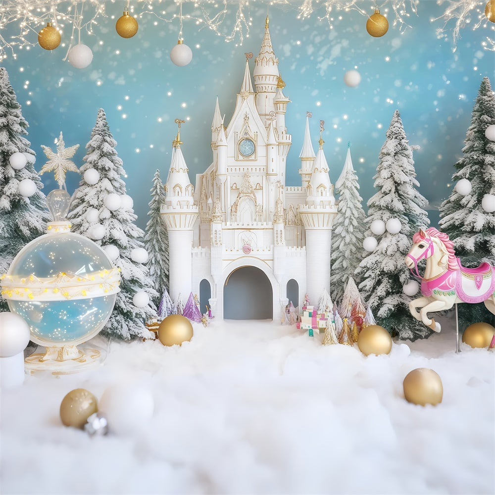 Winter Backdrop Glitter Globe Winter Magic Backdrop BRP57-372