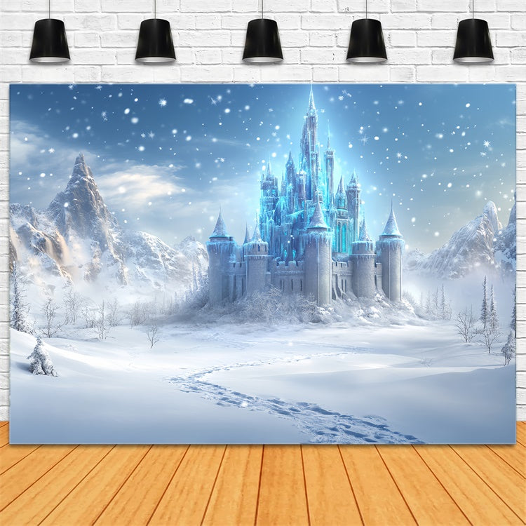 Winter Castle Backdrop Crystal Castle Trail Backdrop BRP57-375