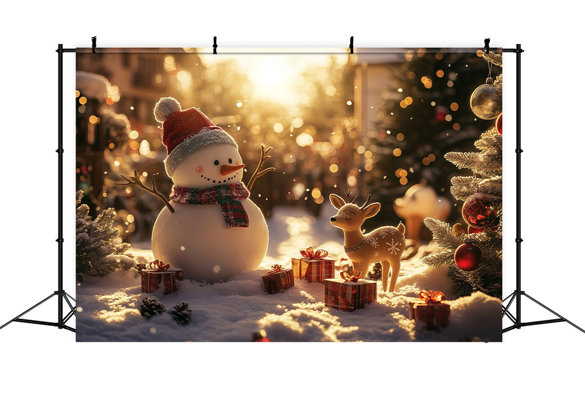 Winter Backdrop Photography Sunset Snow Joy Backdrop BRP57-383