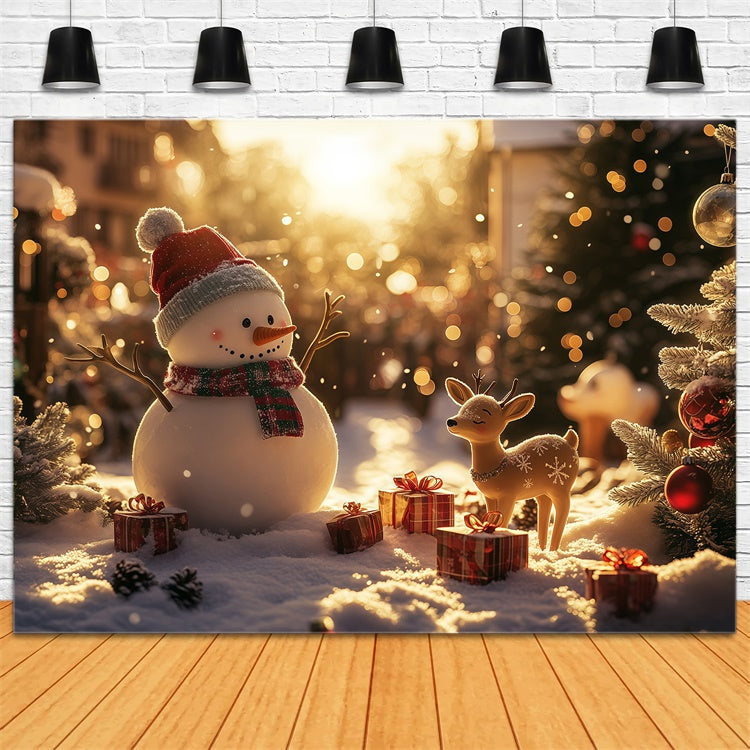 Winter Backdrop Photography Sunset Snow Joy Backdrop BRP57-383