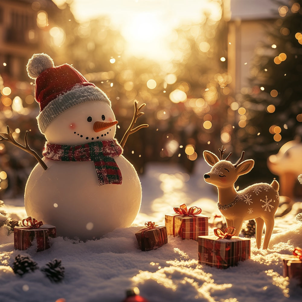 Winter Backdrop Photography Sunset Snow Joy Backdrop BRP57-383