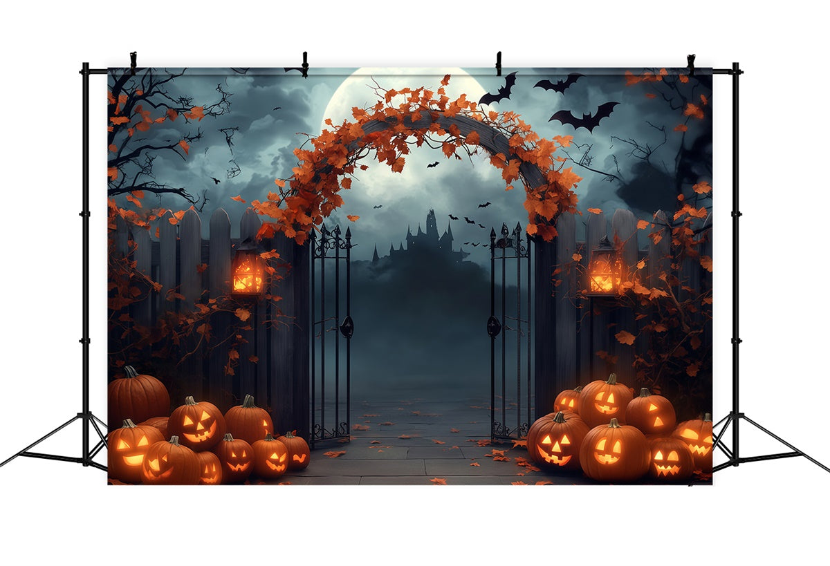 Halloween Backdrops For Photos Gothic Iron Portal Backdrop BRP57-65