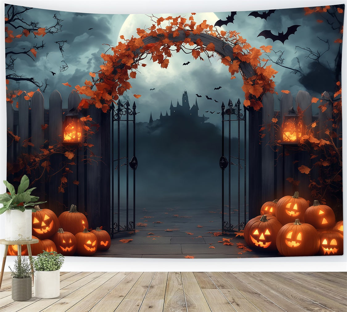 Halloween Backdrops For Photos Gothic Iron Portal Backdrop BRP57-65