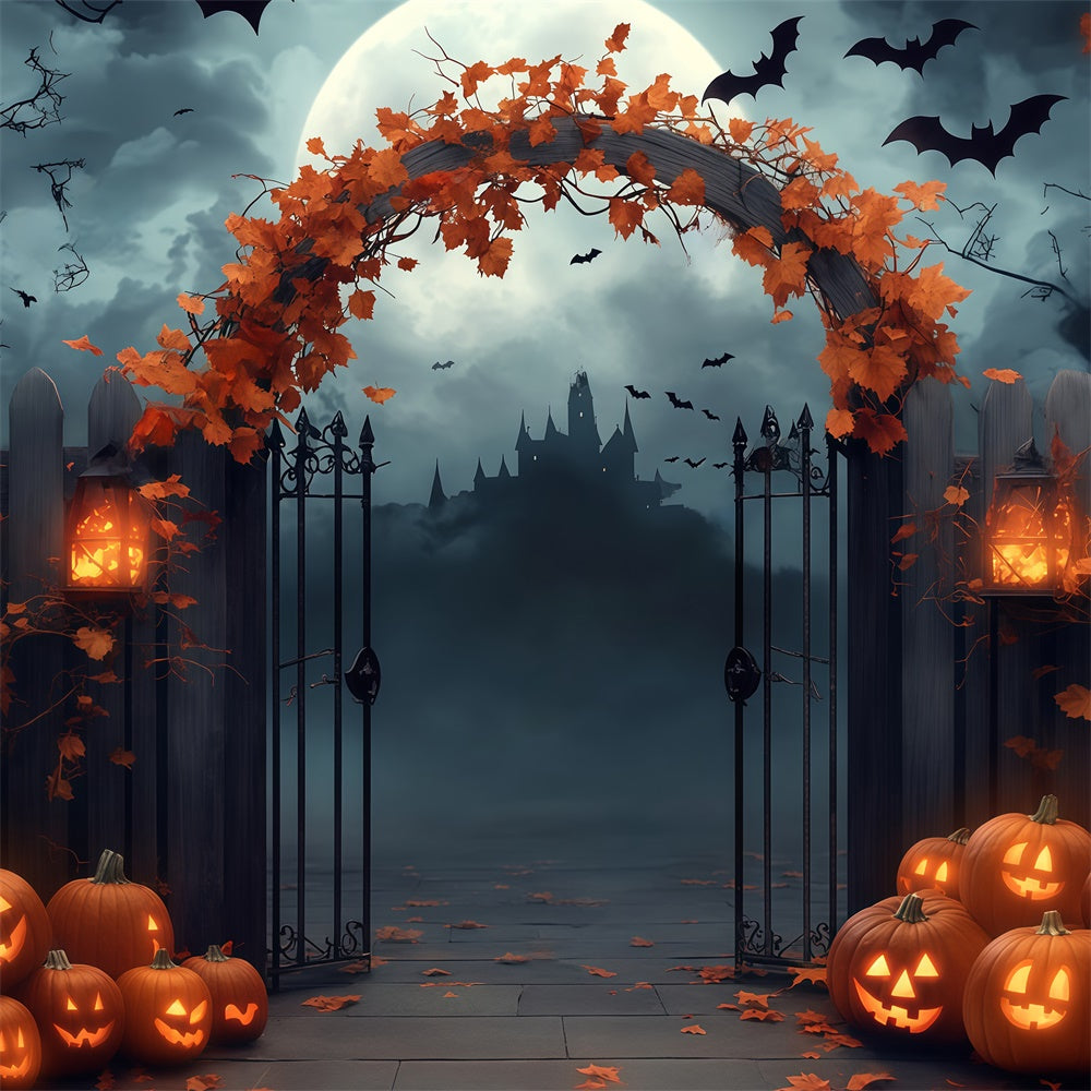 Halloween Backdrops For Photos Gothic Iron Portal Backdrop BRP57-65